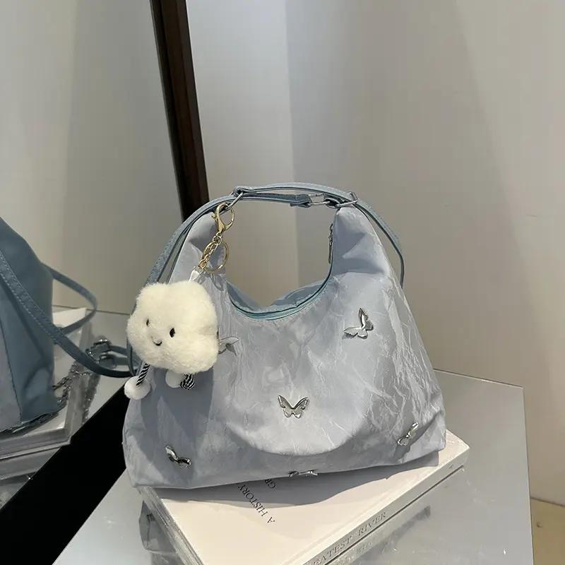 Tas Bahu Wanita Kupu-Kupu Fashion 2in1 Bag Tas Ransel Berkapasitas Besar Korean Style Shoulder Bag Kasual Backpack